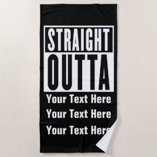 Serviette De Plage Extérieur droit Ajouter votre emplacement 3 lignes