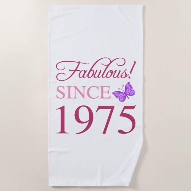Serviette De Plage Fabuleux depuis 1975 50e anniversaire (Devant)