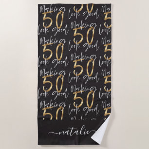 Serviette De Plage Faire passer 50 ans en or