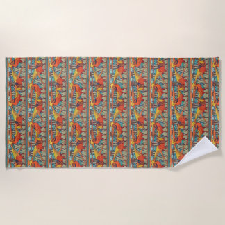 Serviette De Plage Faisan doré Rétro