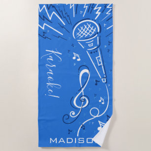 Serviette de plage faite sur commande de nom et de