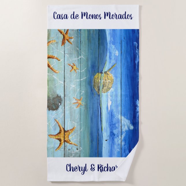 Serviette de plage faite sur commande de plage (Devant)