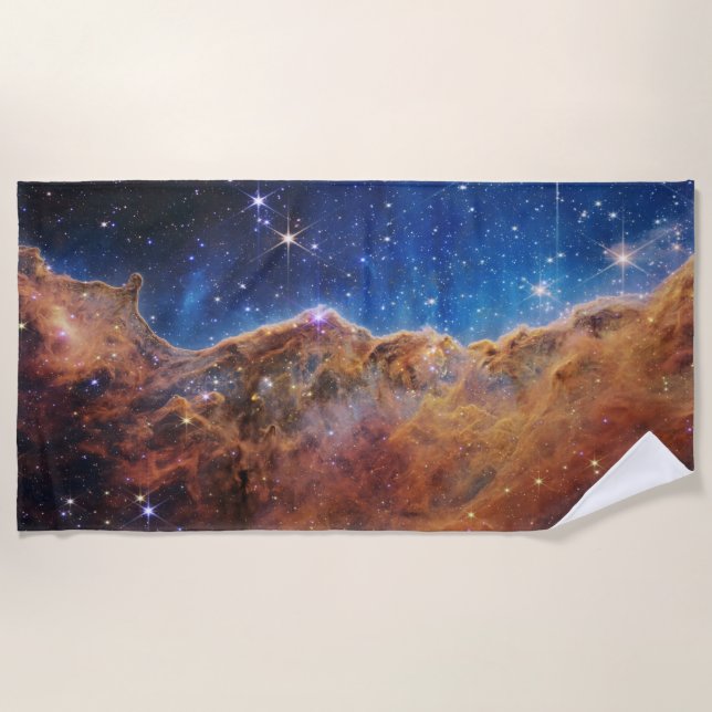 Serviette De Plage Falaises cosmiques Carina Nebula Space Webb Telesc (Devant)