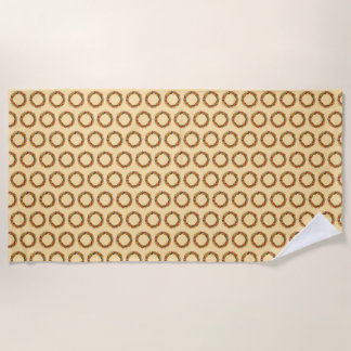 Serviette De Plage Fall Leaf Wreath Circle
