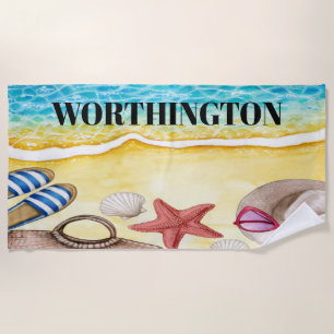 Serviette de plage familiale