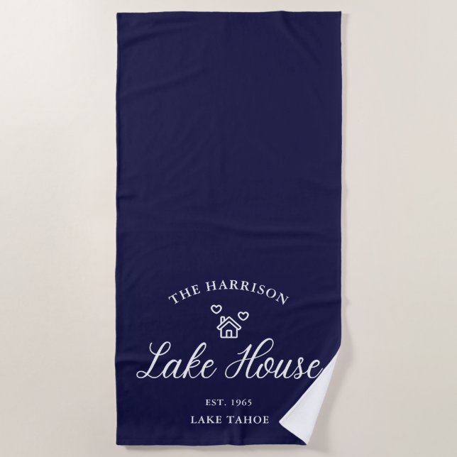 Serviette De Plage Family Lake House Coastal Custom Decor (Devant)