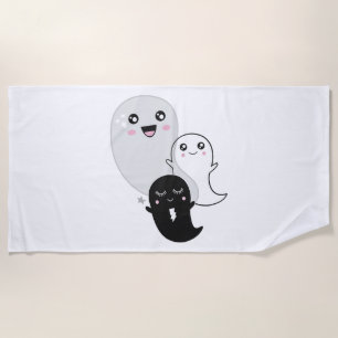 Serviette De Plage fantômes mignons halloween kawaii