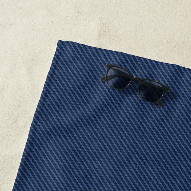 Serviette De Plage Faux Blue Jeans Denim Beach Towel (En situation)