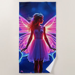 Serviette De Plage Fée de papillon mystique éclatante