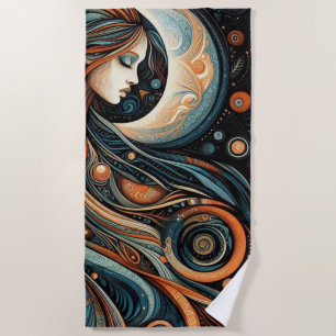 Serviette De Plage Femmes et lune