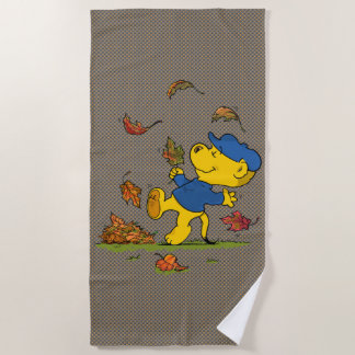 Serviette De Plage Ferald Dansant Parmi Les Feuilles D'Automne