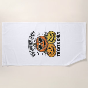 Serviette De Plage Fête de citrouille d'Halloween Vintage Jack O Lant