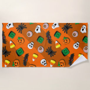Serviette De Plage Fête des Candies Éffrayantes d'Halloween