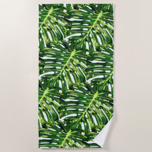 Serviette de plage Feuille Tropical Vert