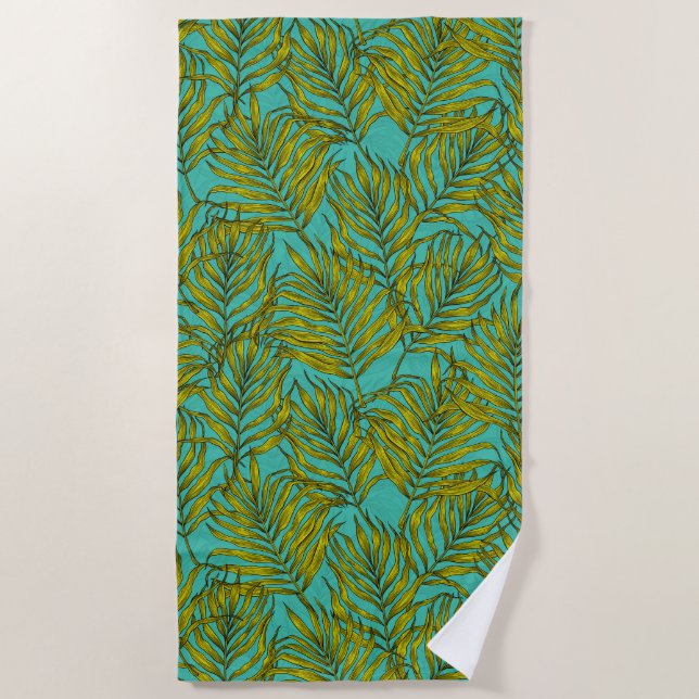 Serviette De Plage Feuilles Palm (Devant)