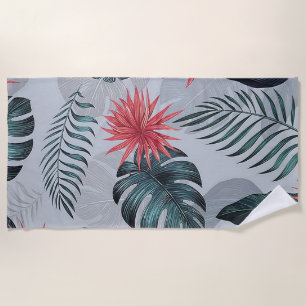 Serviette De Plage Feuilles tropicaux