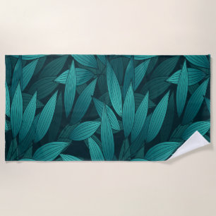 Serviette De Plage Feuilles tropicaux rayonnants