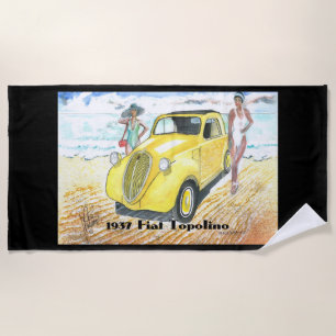 Serviette De Plage Fiat Topolino 1937