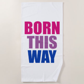 Serviette De Plage Fièrement Bisexuel Bisexuel Fierté LGBTQ Né Comme