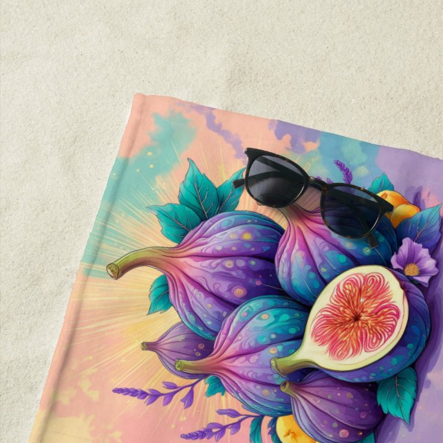 Serviette De Plage Fig coloré (En situation)