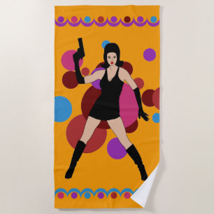Serviette De Plage fille de l'espion 60s