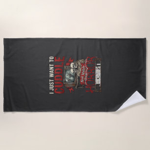 Serviette De Plage Films d'horreur câlins Halloween Crânes Télévision