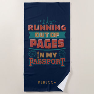 Serviette De Plage Fin de l'exécution de pages Nom personnalisé de va