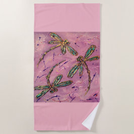 Serviette De Plage Fizz rose Flit Dragonfly