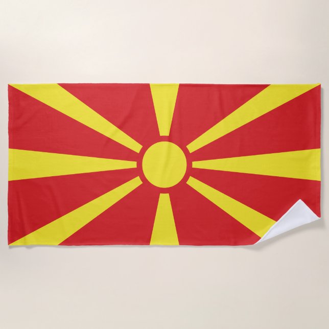 Serviette De Plage Flag de Macedonia (Devant)
