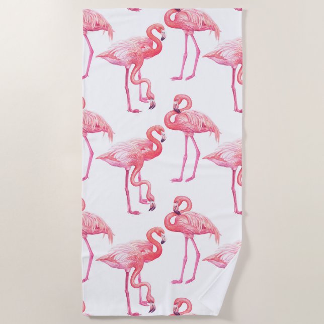 Serviette De Plage Flamants roses (Devant)