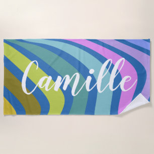 Serviette De Plage Flèches Abstraites colorées personnalisées