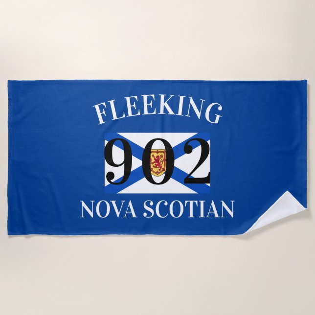 Serviette De Plage Fleeking Nova Scotian Halifax Dartmouth 902 person (Devant)