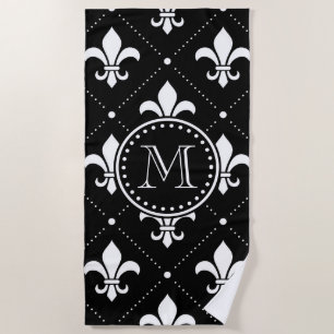 Serviette De Plage Fleur De Lis Pattern