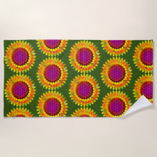 Serviette De Plage Fleur De Vie - Fleur Géométrique 4
