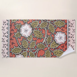 Serviette De Plage Fleur d'illustration Rose sauvage Vintage