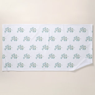 Serviette De Plage Fleur Forget-Me-Not Prépa pour Dortoir ou Cadeau d