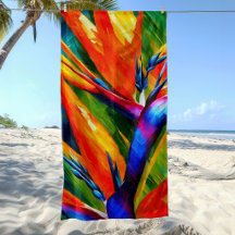 Fleur tropicale abstraite d'oiseau de paradis