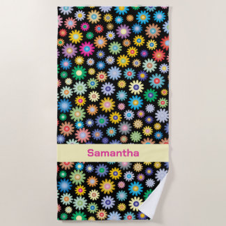 Serviette De Plage Fleurs colorées
