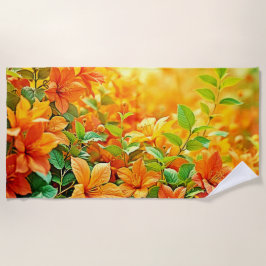 Serviette De Plage Fleurs d'été vibrantes