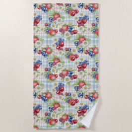 Serviette De Plage Fleurs et Fruits