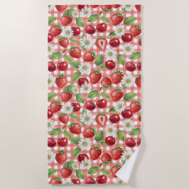 Serviette De Plage Fleurs et Fruits