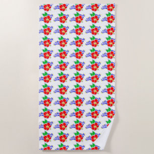 Serviette De Plage Fleurs hawaïennes