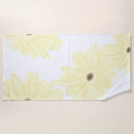 Serviette De Plage Fleurs Jaunes Le Matin Tranquilles