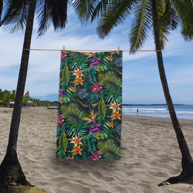 Serviette De Plage Fleurs tropicales (Créateur téléchargé)