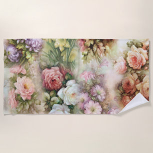 Serviette De Plage Fleurs vintages