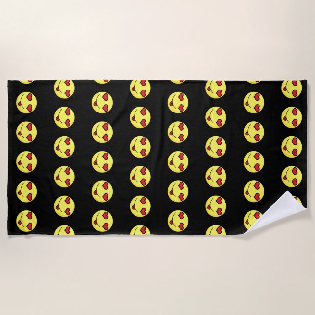 Serviette De Plage flirter emoji (Devant)