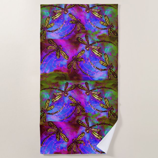 Serviette De Plage Flit Hippie Dragonfly (Devant)
