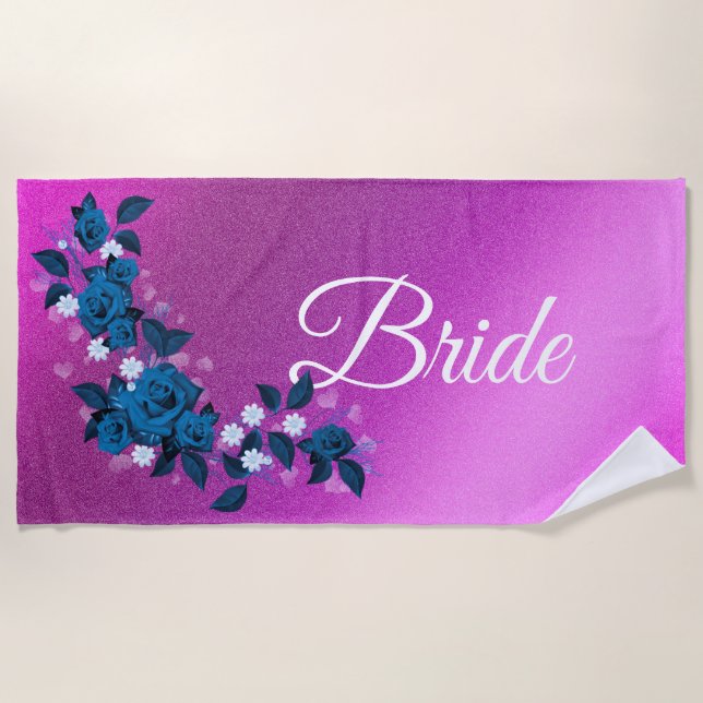 Serviette De Plage Floral Elegant (Devant)