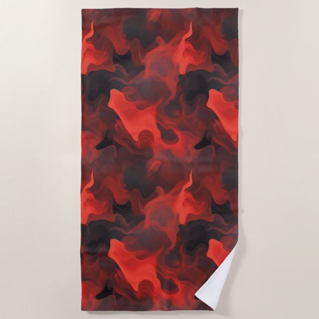 Serviette De Plage Flux d'incendie Crimson (Devant)