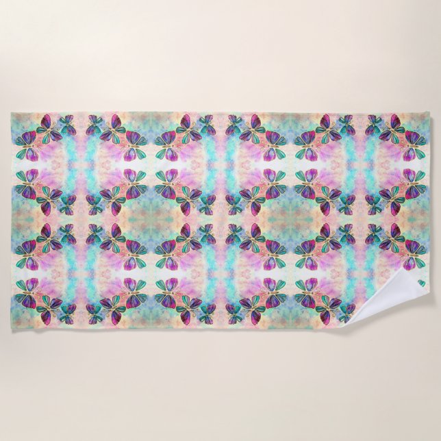 Serviette de plage Flying Butterflies (Devant)